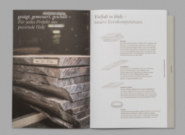 Broschürengestaltung Bollinger Furniere
