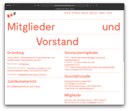 Webdesign für den Schweizerischen Furnierverband SFV 