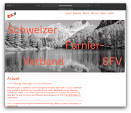 Webdesign für den Schweizerischen Furnierverband SFV 